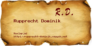 Rupprecht Dominik névjegykártya